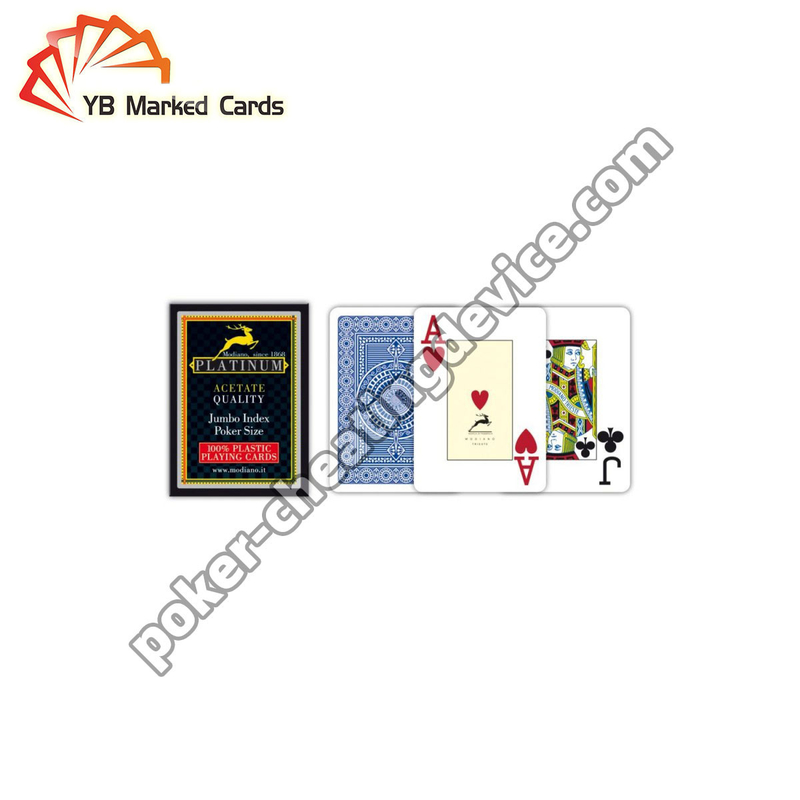 De haute qualité Modiano acétate de platine marqué deck de poker pour les lentilles de contact infrarouges