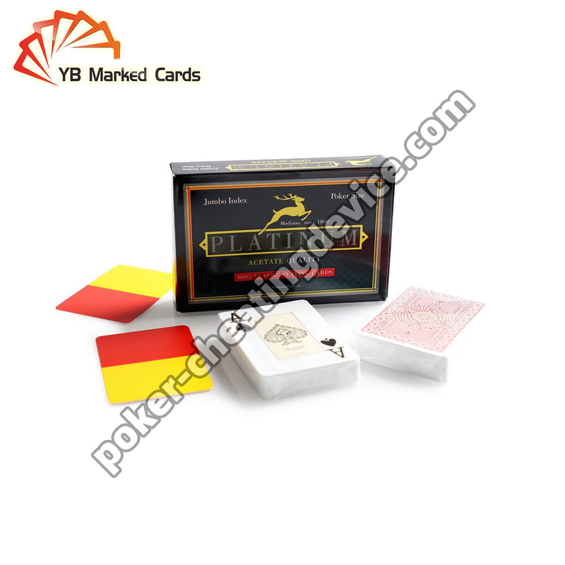 De haute qualité Modiano acétate de platine marqué deck de poker pour les lentilles de contact infrarouges