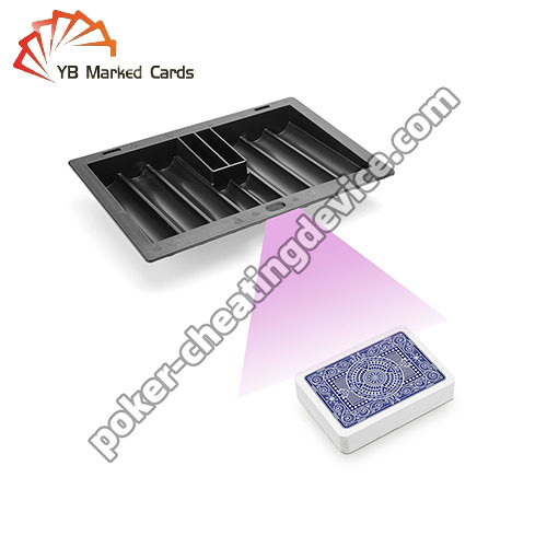 8 rangées Black Poker Chip Tray Caméra pour lire les cartes marquées pour tricher au poker