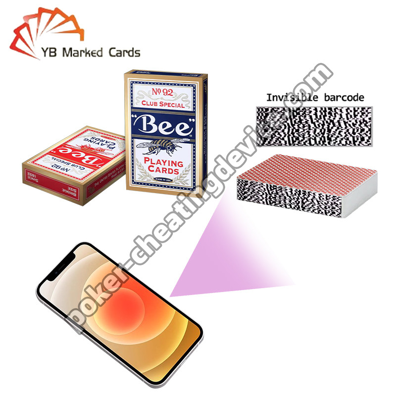 Cartes marquées au code-barres Bee Standard pour l'analyse du poker et l'avantage de tricherie