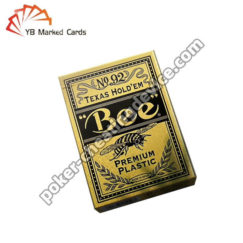 Bee Entertainment Spécial Marqué Decks de code à barres en plastique Texas Hold'Em Grandes cartes larges