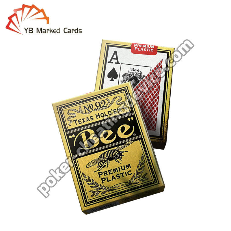 Bee Entertainment Spécial Code à barres Marqué Decks de cartes en plastique Texas Hold'em Larges cartes