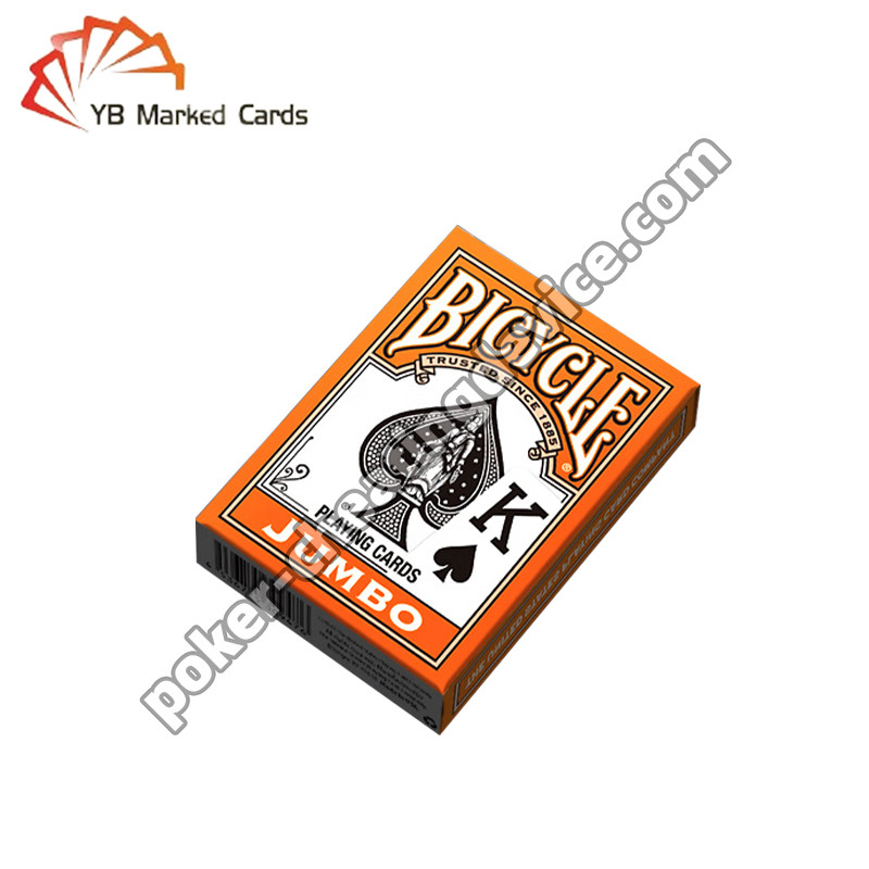 BICYCLE Cartes de code à barres classiques colorées Texas Hold'em Cartes colorées orange