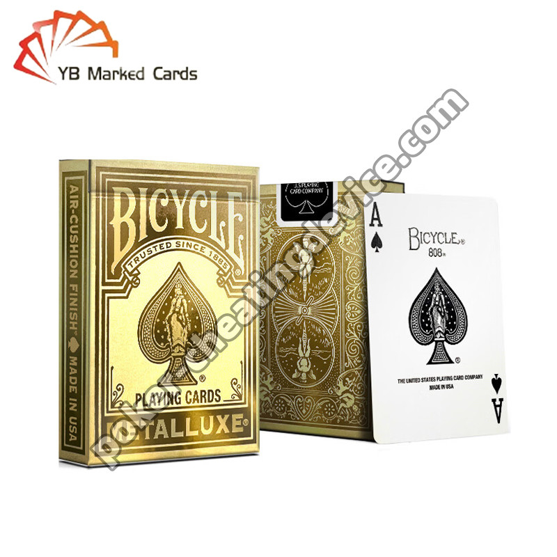 Bicycle Marqué Decks Luxe Or Stamping Champagne Or Pour Tricherie Cartes Lentilles