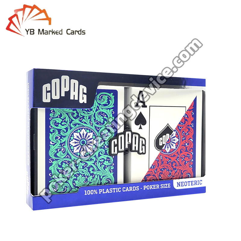 Copag Marqué Poker Deck Vert / Rouge Double Deck Pour les lentilles de contact de lecteur