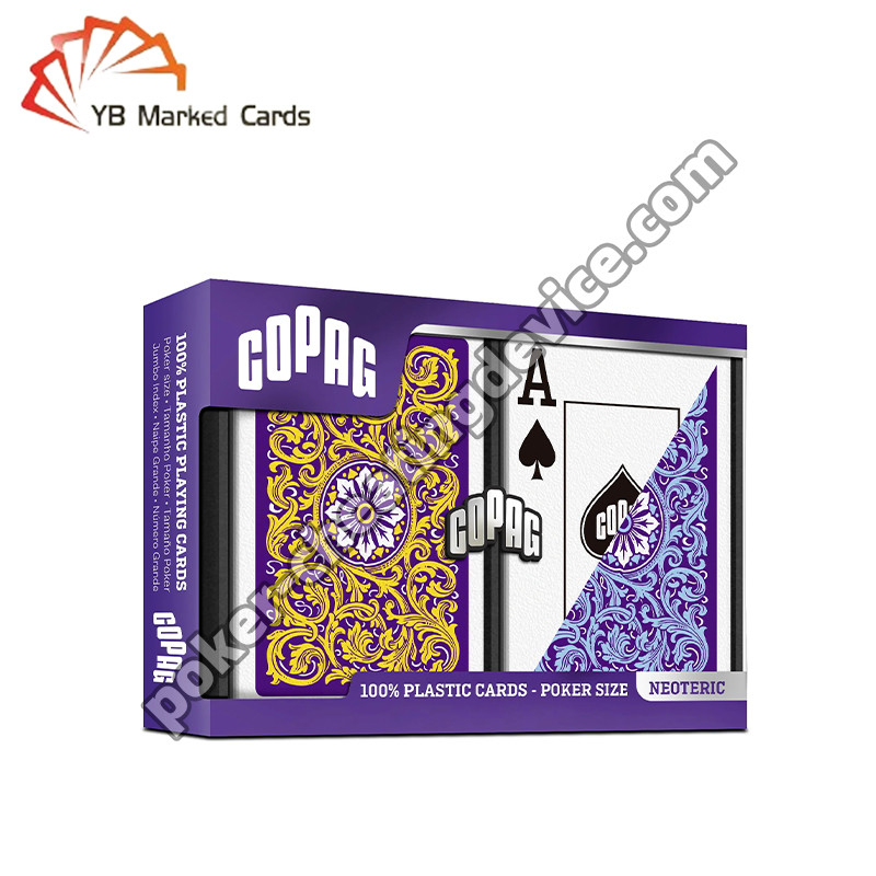 Cartes de marquage à l'encre invisible Copag Blue / Yellow Double Deck Set pour les lentilles de contact UV