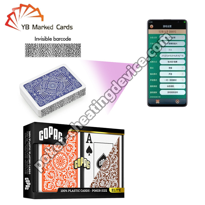Copag Neoteric 100% en plastique avec code-barres marqué Decks Orange Brown Double Deck