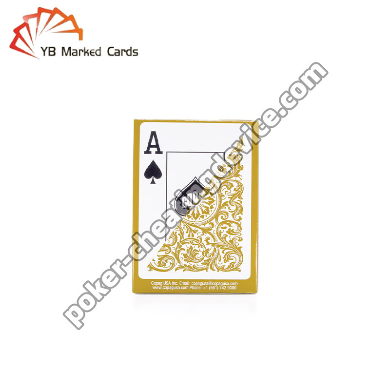 Copag Elite 100% plastique code à barres furtif Marqué Poker Decks Or Deck unique