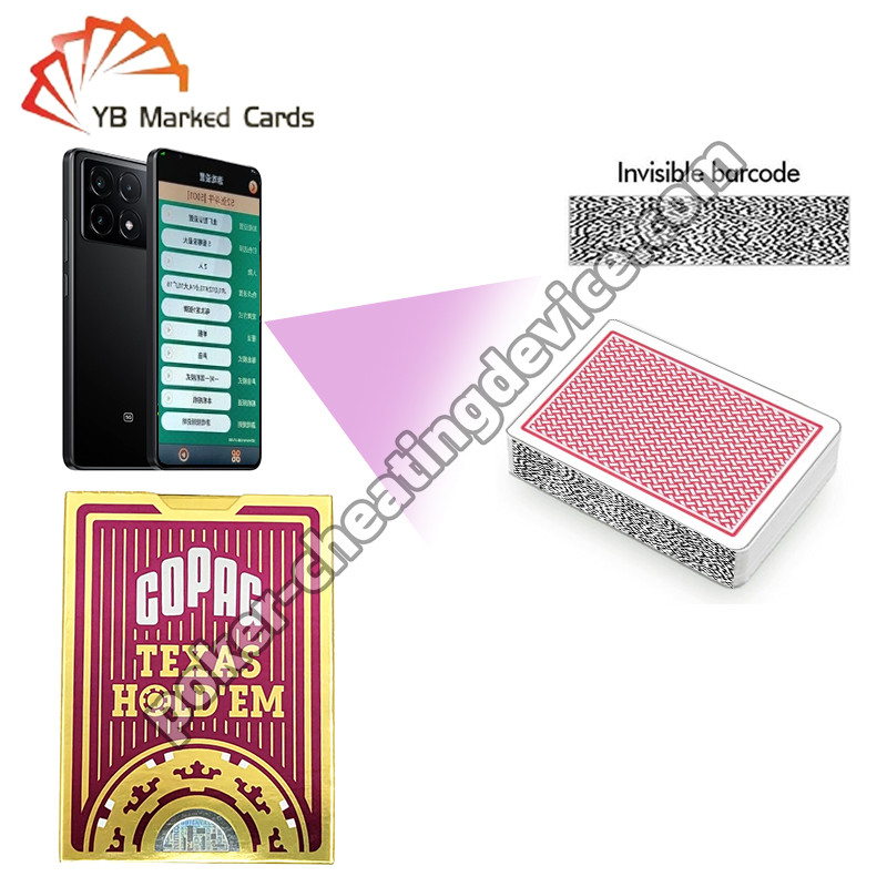 Copag Texas Hold'em 100% en plastique Jeux de hasard Cartes marquées Deck unique rouge