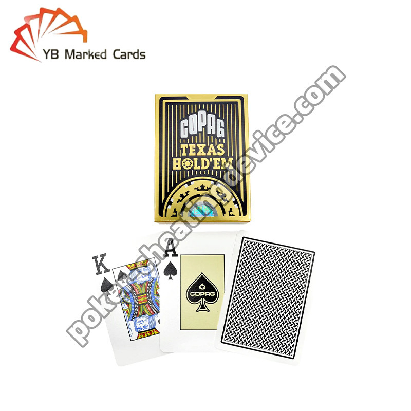 Copag Texas Hold'em 100% analyseur de poker en plastique cartes marquées jeu unique noir