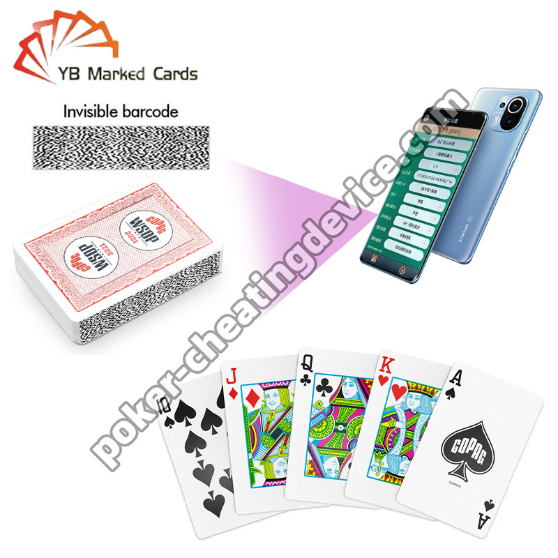 Copag 2021 WSOP 100% en plastique avec code à barres UV marqué Cartes à jouer en un seul jeu Rouge