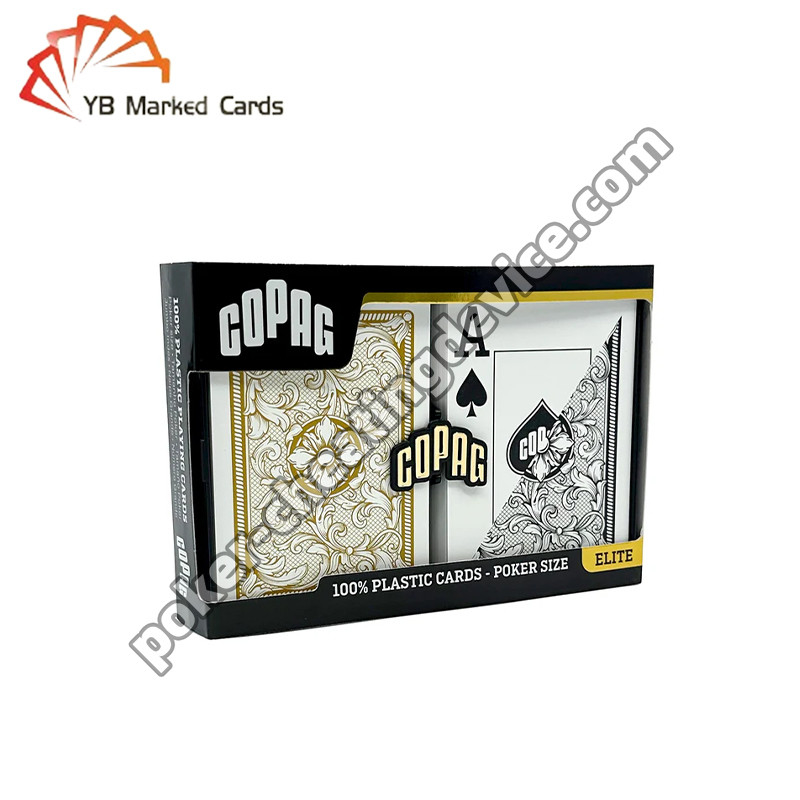Série Copag Legacy 100% plastique à l' arrière des cartes noires / dorées