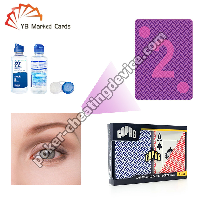 Lentilles de contact infrarouges pour les cartes à jouer marquées Voir Invisible gagner le jeu