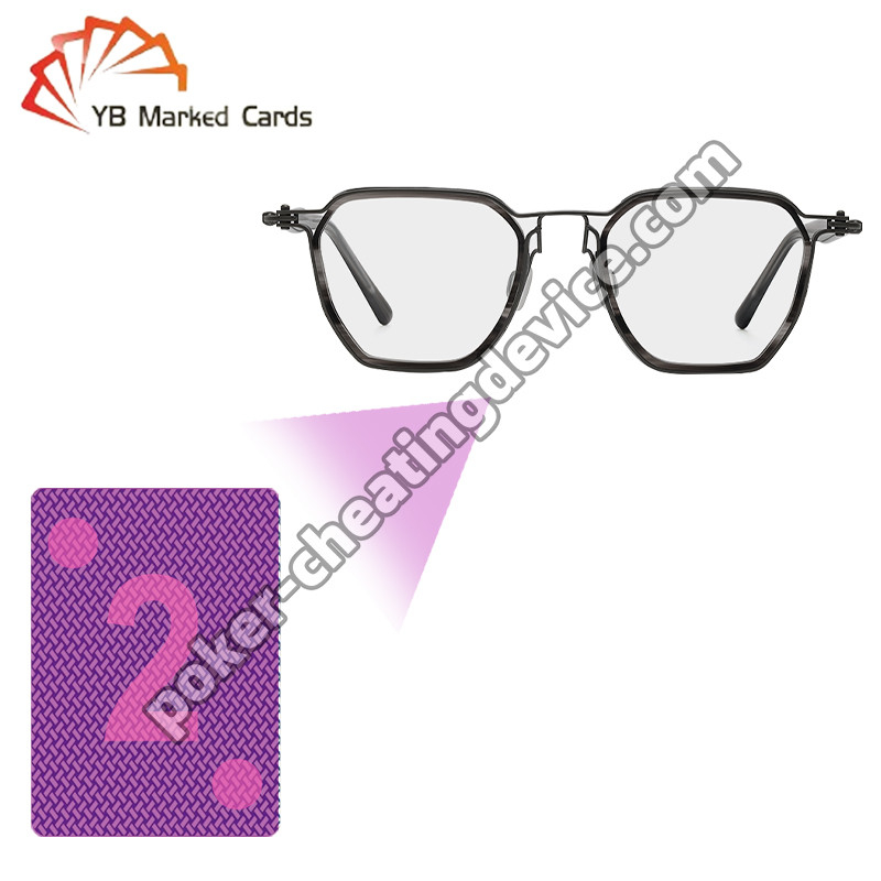 Lunettes transparentes à encre invisible pour cartes de poker marquées - Voir l'invisible