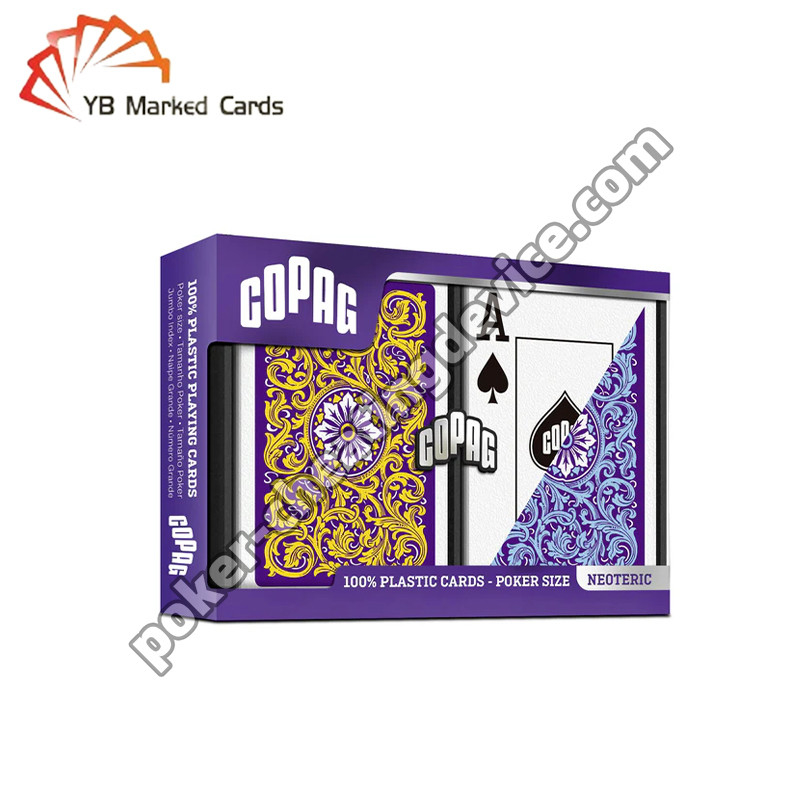 Jeux de cartes Copag Neoteric en plastique marqués avec code-barres, format standard, index jumbo, jeu double