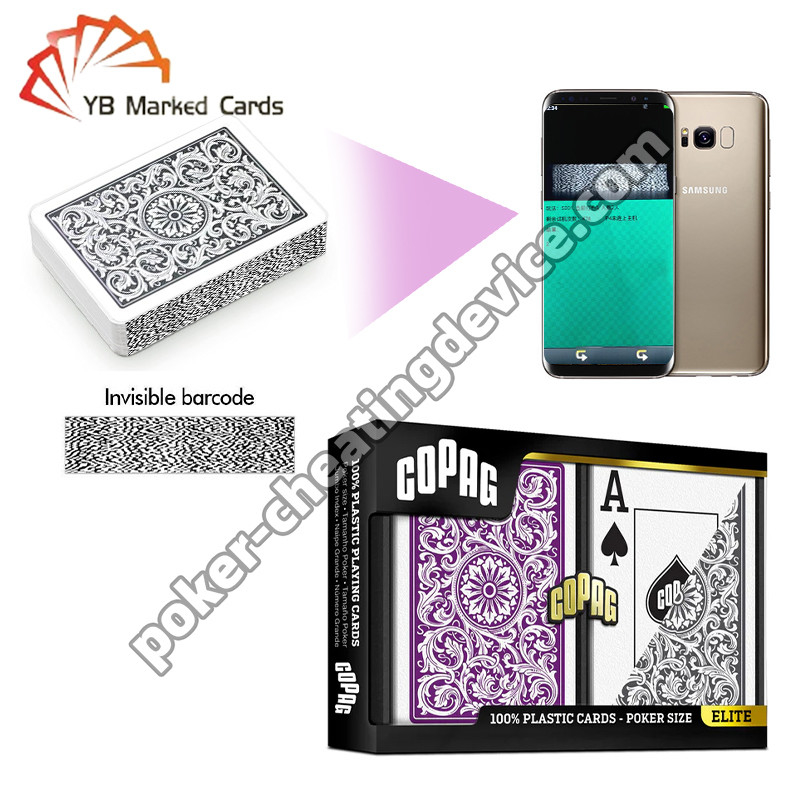 Copag 1546 Cartes Truquées avec Code-Barres Index Jumbo Violet/Gris Jeu Double
