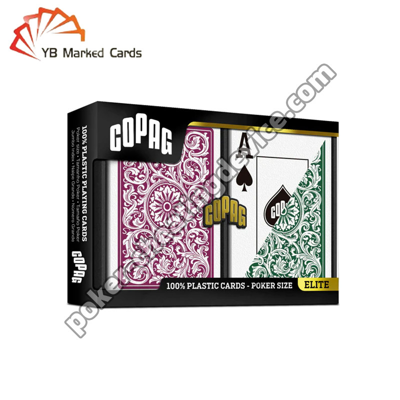 Copag 1546 Cartes à jouer avec code-barres Jumbo Index Bourgogne / Vert