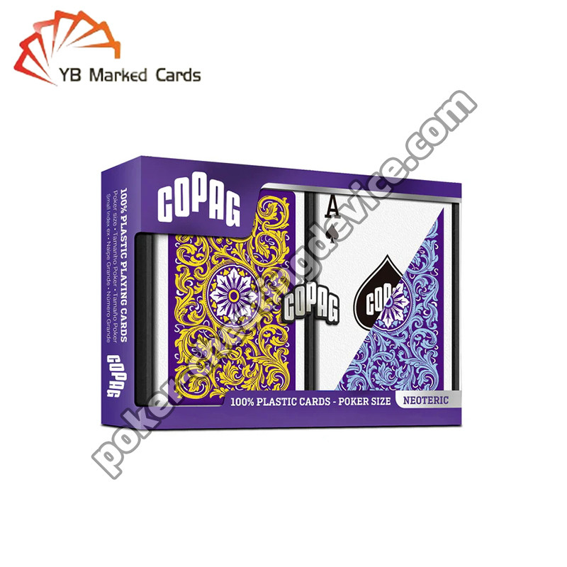 Copag Neotérique Code à barres Cartes marquées Index régulier Blue / Yellow Double Deck Set