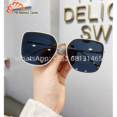 1.5mm argenté Texas à la mode cartes marquées lunettes de soleil pour tricher au poker