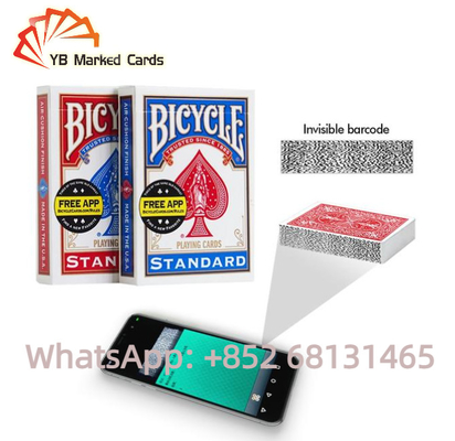 Cartes de jeu marquées par code barres de bicyclette pour le dispositif de scanner de tisonnier