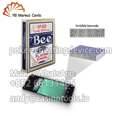 Code barres de l'abeille No.92 de fabricants a marqué des cartes de jeu pour le dispositif de fraude de tisonnier