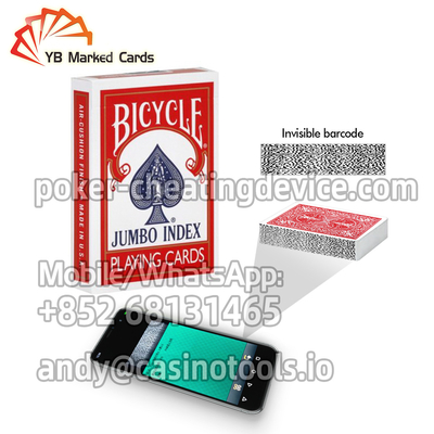 Bicyclette en plastique Rider Back Barcode Marked Decks pour des jeux de poker