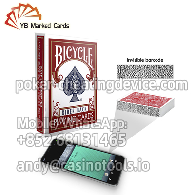 Bicyclette régulière Rider Back Barcode Marked Decks d'index pour des jeux de poker