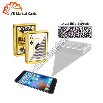 Code barres de code a marqué des cartes Copag Texas Holdem Decks Secret Side que code barres a marqué des plate-formes