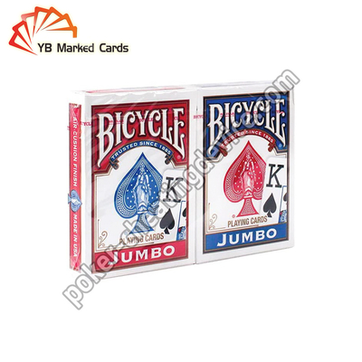 Cartes de jeu invisibles de bicyclette légère bleues et couleur rouge