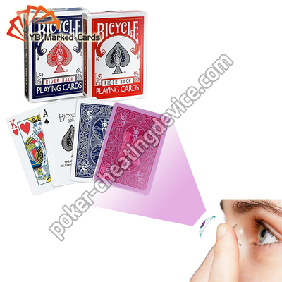 Lentilles de contact pour le dos du cycliste Cartes marquées pour lunettes invisibles