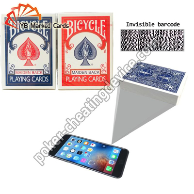 Codes à barres à vélo Cartes marquées pour analyseur de poker téléphonique