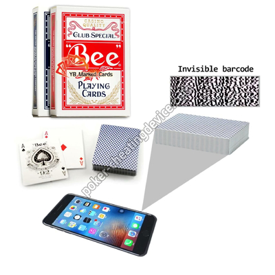 Le code à barres de l'abeille Poker Tricheur Marqué Carte Pour les appareils d'analyseur de poker
