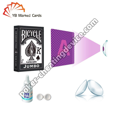 Lecteur lumineux de tisonnier de lentilles de cartes marquées de verres de contact de tour de magie 13mm