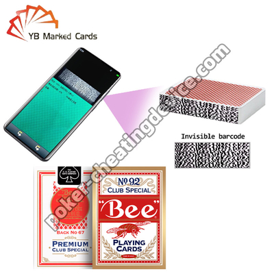 Marquage d'abeille Cartes à barres Entretien Texas Hold'Em Larges Cartes Durable Rouge