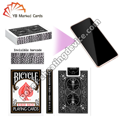 BICYCLE Bicycle Jeux de cartes Invisibles avec code à barres Classic Noir