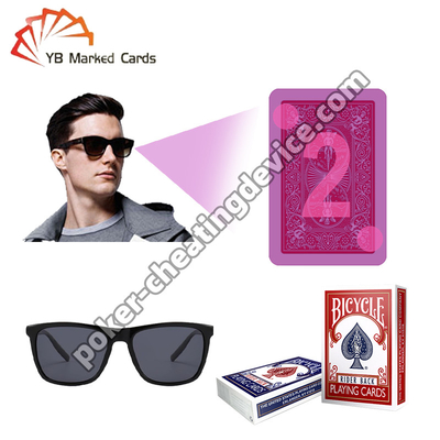 Bicycle Infrarouge Cartes de jeu marquées Rouge classique Pour lunettes de soleil infrarouges