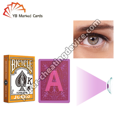 Vélo marqué cartes à jouer Classic Orange For Poker Tricheur Lentilles de contact