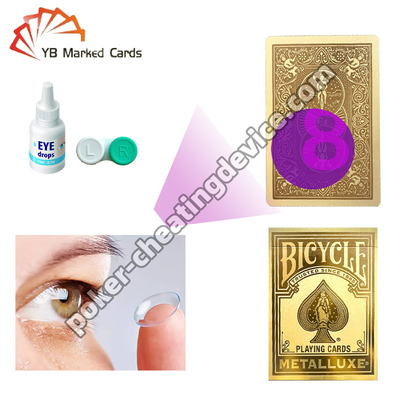 Bicycle Marqué Decks Luxe Or Stamping Champagne Or Pour Tricherie Cartes Lentilles