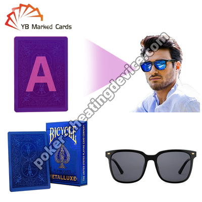Bicycle Secret Marqué Cartes de Poker Série Dorée Saphir Bleu Pour Les Lunettes De Soleil De Poker