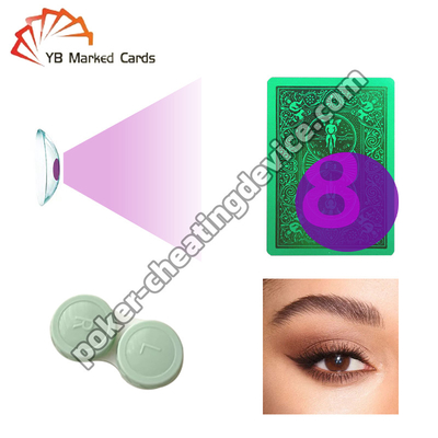 Lentilles de contact infrarouges pour voir les cartes marquées.