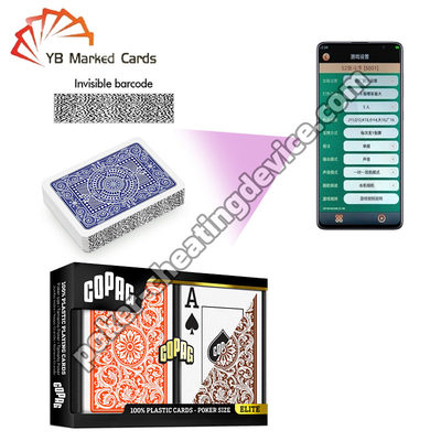 Copag Neoteric 100% en plastique avec code-barres marqué Decks Orange Brown Double Deck