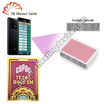 Copag Texas Hold'em 100% en plastique Jeux de hasard Cartes marquées Deck unique rouge