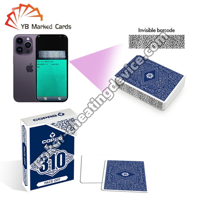 Copag 310 Codes à barres cryptés Cartes à jouer en un seul jeu bleu