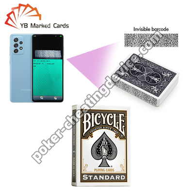 Bicycle Noir Codes à barres Invisibles Marquées sur le côté