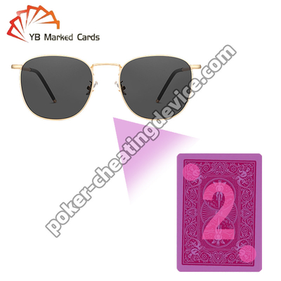 Des lunettes de détecteur de cartes marquées pour le poker discrète cadre noir de qualité optique avantage sûr précision conçue pour une détection de carte inégalée