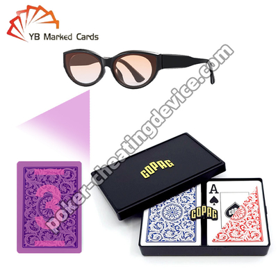 Copag 1546 100% plastique professionnel cartes à tricher infrarouges bleu / rouge jeu de cartes