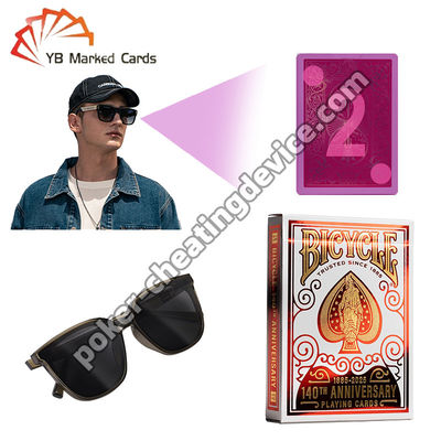 Vélo 140e anniversaire marqué jeu de poker pour les lunettes de triche