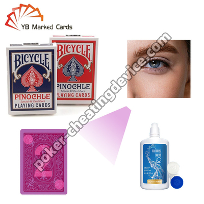 Bicycle Pinochle Cartes de poker à l'encre invisible pour les lentilles de contact lumineuses