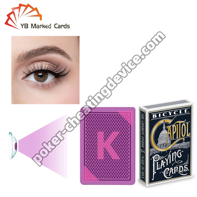 Lentilles de contact à encre UV Invisible pour les jeux de cartes Invisible Poker Advantage