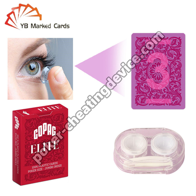 Lentilles de contact à l'encre lumineuse Détection invisible pour les pros du poker